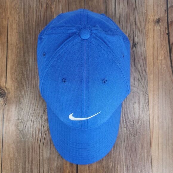 Nike Legacy91 Dri-Fit Strapback Hat Cap Blue Running Athletic Sports Swoosh Gym - Picture 7 of 12